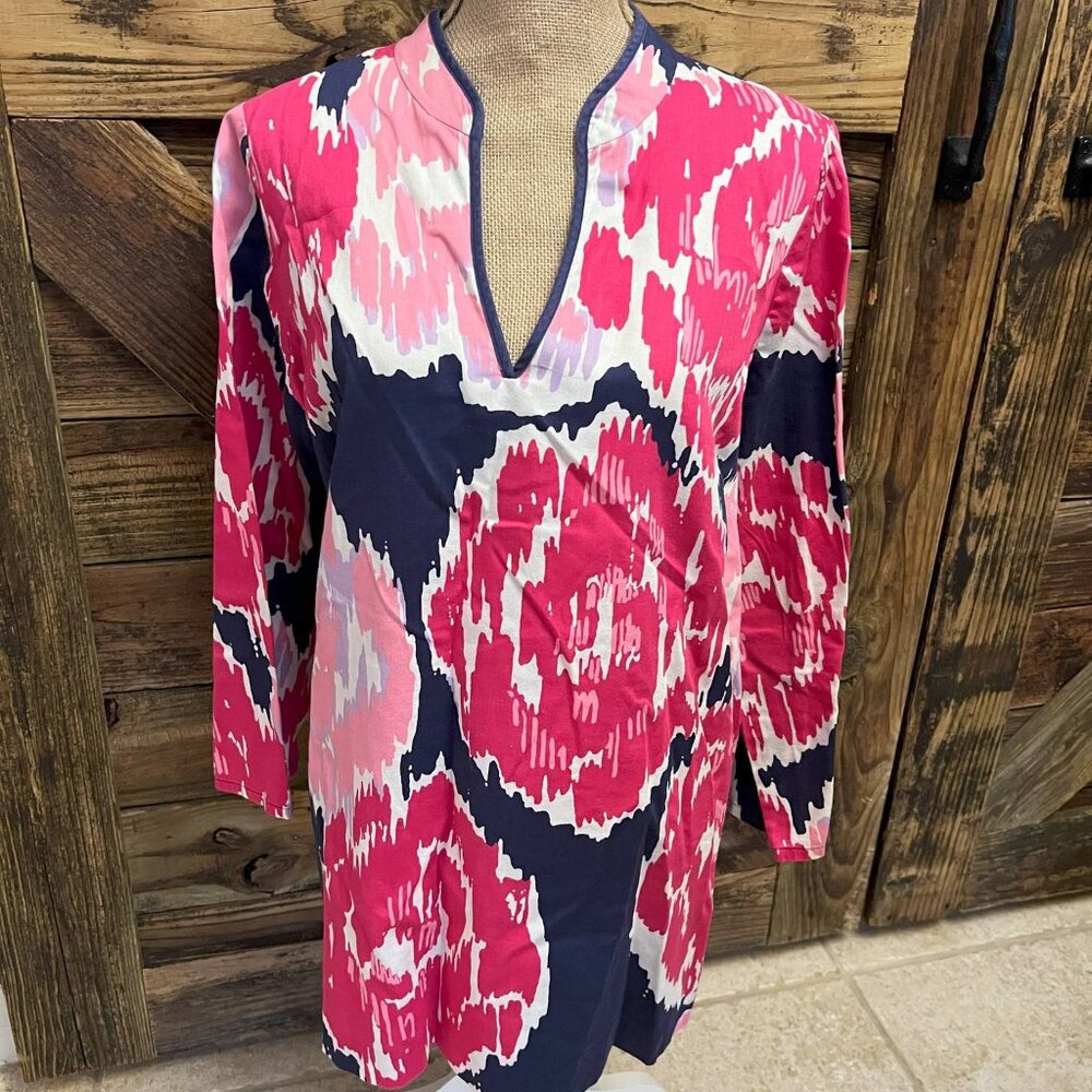 Lilly Pulitzer Ciara Tunic in Navy Brava, XL